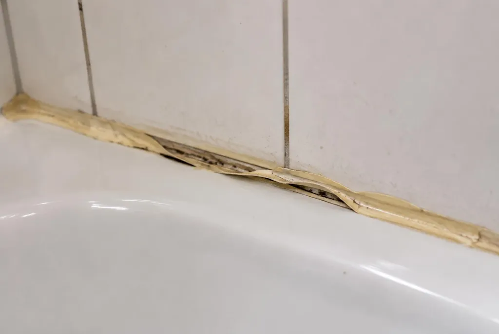 Kitbedrijf Driebergen-Rijsenburg – loslatende kit naast het bad